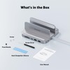 PULWTOP USB-C Stand Hub with SSD Enclosure for Mac Mini,