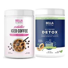 Probiotics Coffee & Detox De Papaya Bella All Natural 2 Pack
