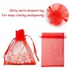 50pcs Clear Organza Bags 17x23cm Medium Organza Gift Bags Drawstring