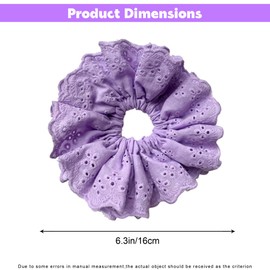 JazSwirl Oversized Scrunchies for Women, 6.3" Purple Extra Large Hair Scrunchie for Women, Jumbo Hair Ties Big Giant XL XXL Scrunchies