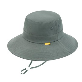 SEYUFN Baby Hat Summer Kids UV 50 Protection Hat Toddler Girls Cap Boys Fishing Hat Baby Wide Brim Sun Hats, darkgray