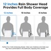 G-Promise All Metal 12 Inches Rainfall Shower Head with Handheld