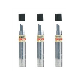 PENTEL 3 packs of 12 high polymer super 0.5 mm 2B leads