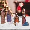 African American Expressions - Nativity Scene Figurine Set, 7 Pieces,
