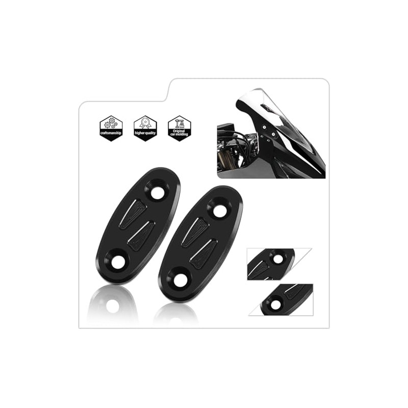 MFGZD Motorcycle Wing Mirror Hole Cap, CNC Motorcycle Mirror Block