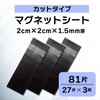 Magnetic Sheet Cut Type [81 Pieces (27 Pieces x 3