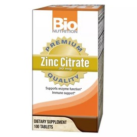 Zinc Citrate 30mg 100 Tab By Bio Nutrition Inc 854936003839