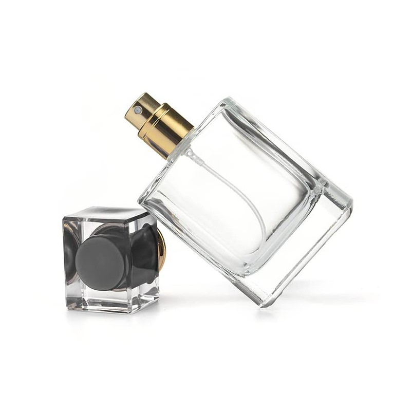 Enslz 50ml 1.7 OZ Refillable Glass Perfume Bottles Empty Travel
