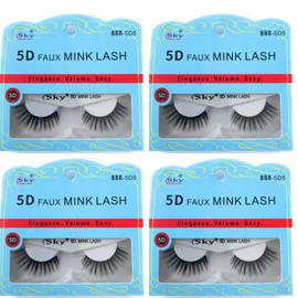Eyelashes - 5D FAUX Mink Lash - Light weight, Soft touch, Reusable, False eyelashes, Mink Eyelashes, soft lash, Beauty, Sky beauty supplies - 888-5D5