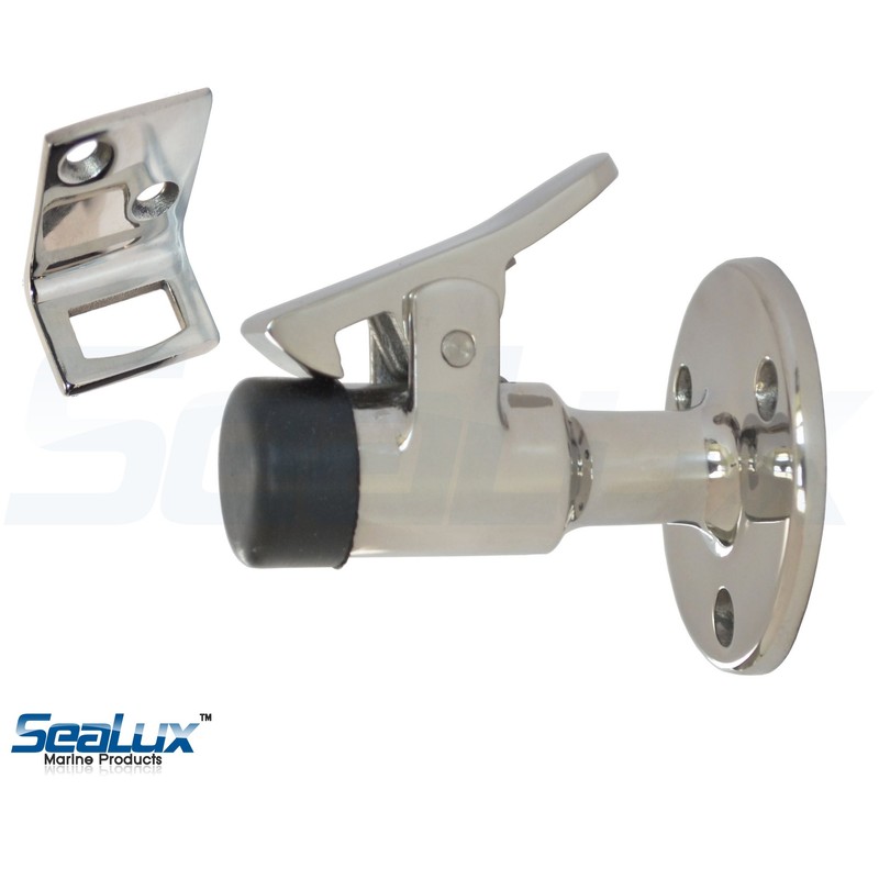 SeaLux 316 Stainless Steel Cushioned Door Stop Holder and Catch