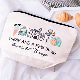 Pebarmnt Fairytale Theme Park Makeup Bag Vacation Trip Fairytale Fans Gift (favorite things)