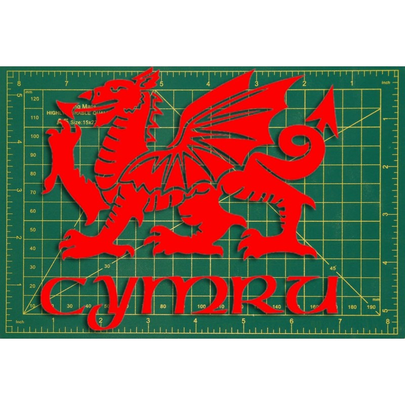 Cymru Draig Ddraig Goch Welsh Dragon Decal Caravan Motorhome Boat