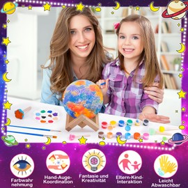 Craft Set Children from 6 8 9 10 Years: Girls Gifts 7 8 9 10 11 Years Crafts for Girls 8-9-10-11 Years Night Light Children Toys from 5-12 Years Boy Funny Birthday Gift Moon Lamp Painting Set