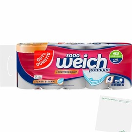 usy Bundle für Gut&Günstig Toilettenpapier premium 4-lagig (10 Rollen) + usy Block