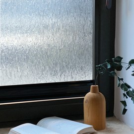 Artscape Rain | Decorative Privacy Window Film with Textured Glass Pattern | Non-Adhesive & UV Protection | Easy to Apply & Removable | 36 x 72 Inches | Made in USA