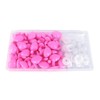 BESTCYC 1Box(50pcs) 14x20mm Triangle Pink Solid Plastic Safety Noses Craft