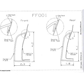 Auto Restylers Fender Flares Fits 1999-2006 Chevy Silverado GMC Sierra Smooth Matte Black