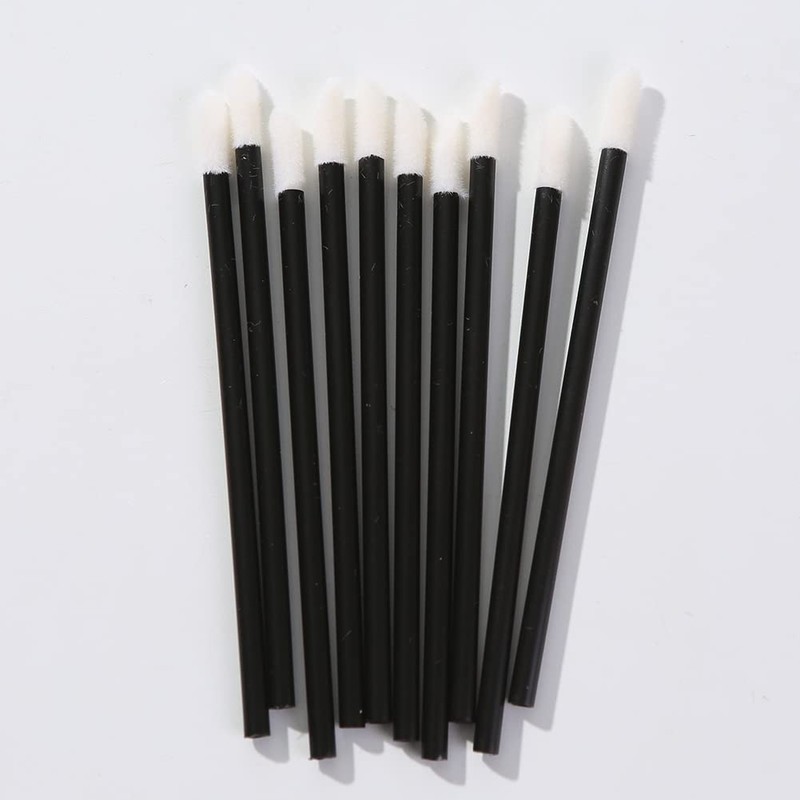 FELICIA 100pcs Microfiber Brushes Eyelash Applicator Disposable Lip Brush Pine