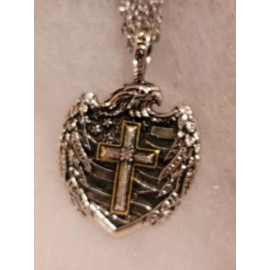 CHMO Patriotic Christian Flag Eagle Cross Patriotic Necklace  Jewelry w/Giftbox