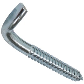AERZETIX - C44753 - Set of 10 - Wood Screws with Thread - Screw Hook Type L for Wood - with Wood Thread - Diameter 10 x 80 mm - Galvanised Steel Metal - DIY Renovation Assembly Tool