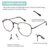 DOOViC 3 Pack Fashion Metal Frame Reading Glasses Blue Light