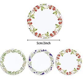 500PCS Canning Label Stickers for Jars and Lids,2Inch Round Jars Labels for Mason Jar,Wreath Designs Kraft Sticker Labels for Food Containers Candle Pantry Spice Lids Bottle Labels (White1)