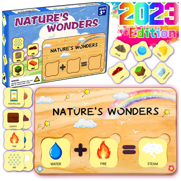 HeyKiddo Preschool Learning Activities Toys, Explore The Natural Elements, Classroom Learning Resources Toys for Toddlers, Gifts for Kids,Montessori Science Toys for Age 3 4 5 6 7 8+