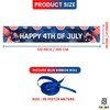 Happy 4th of July Banner - Large, 120x20 Inch |