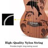 Dolphin/Bird Carved 21 inch Soprano Ukulele Sapele Wooden Small Hawaiian