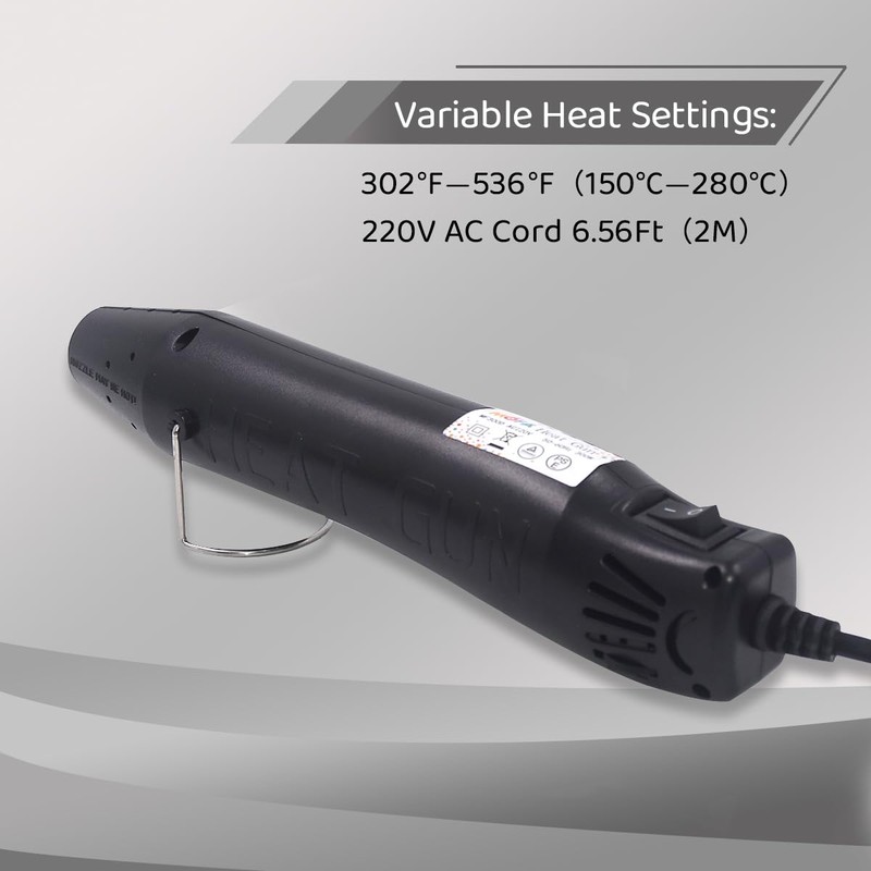 mofa Temp Regulation Heat Gun Temp Range (150°C-280°C), 6.6ft Cable,