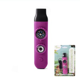 Multifunctional Survival Emergency Whistle for Kids with Compass Hiking Survival, Thermometer & Neck Lanyard | Emergency Safety Gear for Hiking, Camping, Kayaking, Boating, Climbing（Rose Purple）