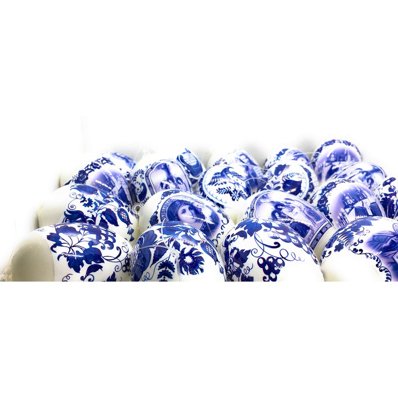 Ukrainisches Kunsthandwerk Easter Eggs for Hanging "Gzel" 21 Eggs Weatherproof