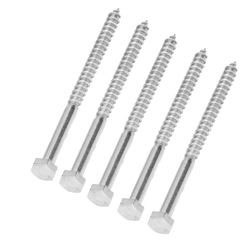 304 Stainless Steel Half Thread Bolt Wood Hex Lag Screws