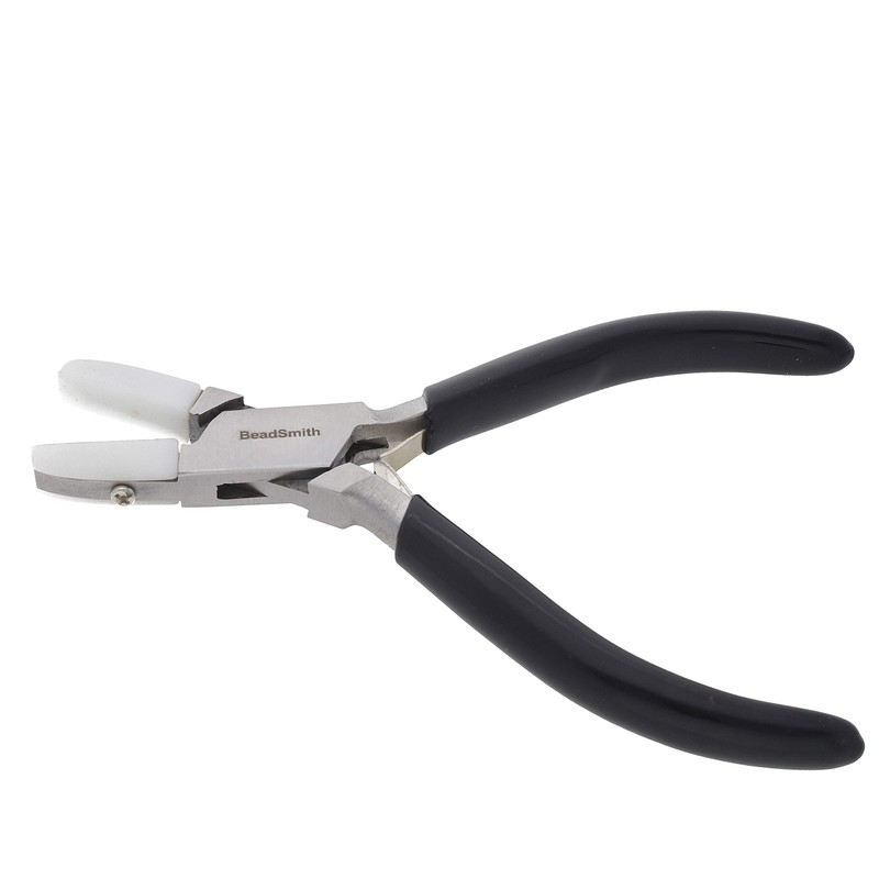 The Beadsmith Double Flat Nose Nylon Jaw Pliers – 5in