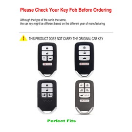 Key Fob Cover Case Metal Shell Smart Key Holder Compatible for Honda Ridgeline CRV Pilot Civic Odyssey Accord JED Spirior, Gray