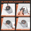 4PCS HHS Replacement Rotary Blades for Electric Scissors,Rotary Cutter Blades
