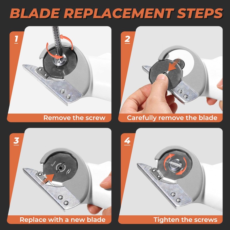 4PCS HHS Replacement Rotary Blades for Electric Scissors,Rotary Cutter Blades