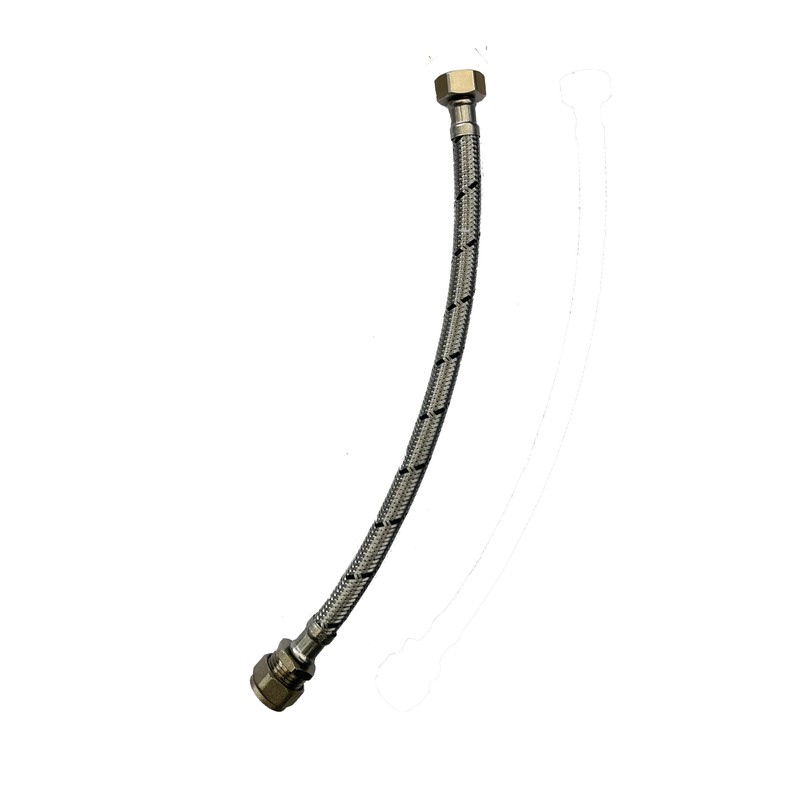 WRAS 15mm Flexible Hose, Double Pack 15mm x 1/2inch Flexi