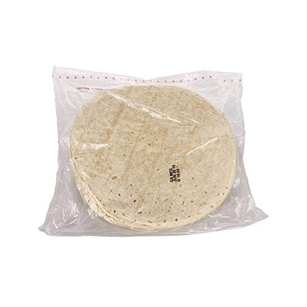 Mission Foods Heat Pressed Flour Tortilla, 12 inch - 12 per pack - 8 packs per case.