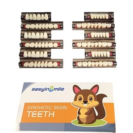 Dientes Postizos De Resina Acrílica, Dientes Sintéticos De Resina, Dientes Completos, 84 Piezas por Caja, para Fiesta De Halloween (A2 438 U38 32)