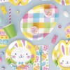 Unique Industries Eggstraordinary Round Easter Disposable Paper Dinner Plates -