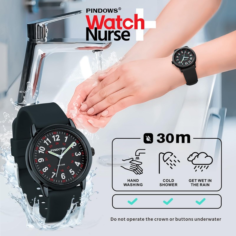 PINDOWS Women Watches, Student Unisex Analog Quartz Women Wrist Watch,