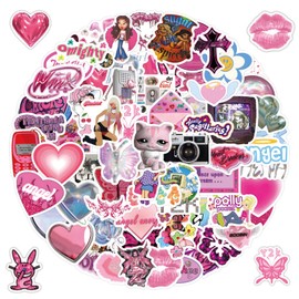 120pcs Y2k Retro Aesthetic Stickers for Water Bottle, Cute 2000s Cyber Trend Vinyl Waterproof Decal for Girl Teen Adult Birthday Gifts Laptop Phone Skateboard Guitar Luggage Notebook Helmet