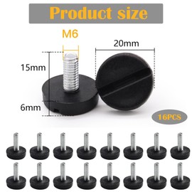 PSFXBM 16 Pcs Adjustable Levelling Feet, Adjustable Furniture Levelers, Table Feet, Adjustable Furniture Feet, For Table Cabinets Chairs Bar Stool Desk Dresser Wood Legs