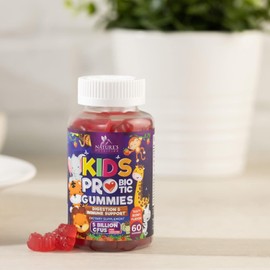 Nature's Nutrition Kids Probiotic Gummies - Chewable Daily Probiotics for 60 Count (Pack of 1)