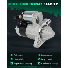 SCITOO Starter Motor 17829 Compatible for Chrysler PT Cruiser 2001 2002 2.4L 12V 1.2KW 9-Teeth Clockwise Unit Type: PMGR; Voltage: 12V; kW: 1.2; Rotation: CW; Tooth Count: 9
