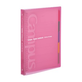 KOKUYO RU-P333NP Loose Leaf Binder Campus, B5, 26 Holes, Up to 100 Sheets, Pink, Slide-Style Binder