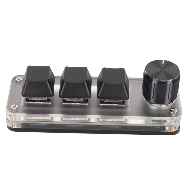 USB Mini 3 Key Keypad with Knob DIY Programmable Type