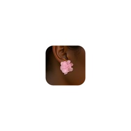 Spring Floral Cluster Earrings for Women White Pink Blossom Design Flower Earrings