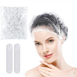 Gorro De Ducha Desechable, 100 Pcs Cofias PláStico Elastic Thick Gorra de Duch del Pelo Impermeabilice, Se Puede Utilizar en Hogares, Peluquerías, Hoteles, Spa